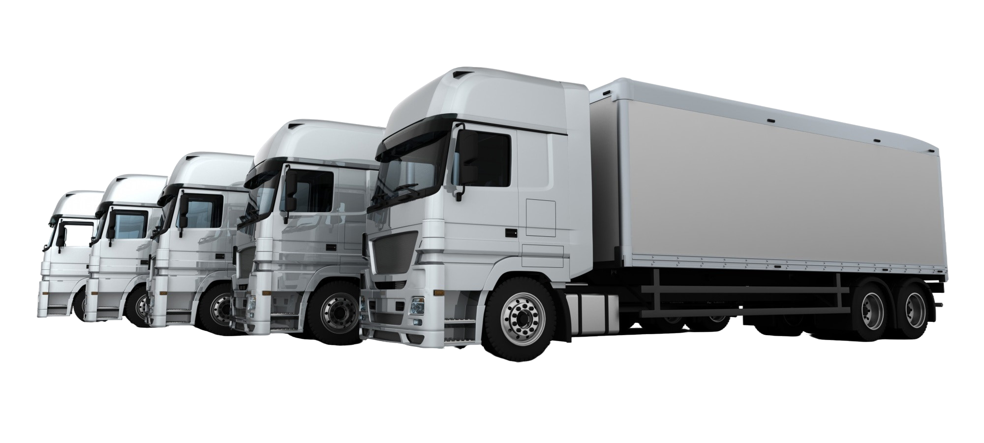 Fleet of delivery vehicles illustration